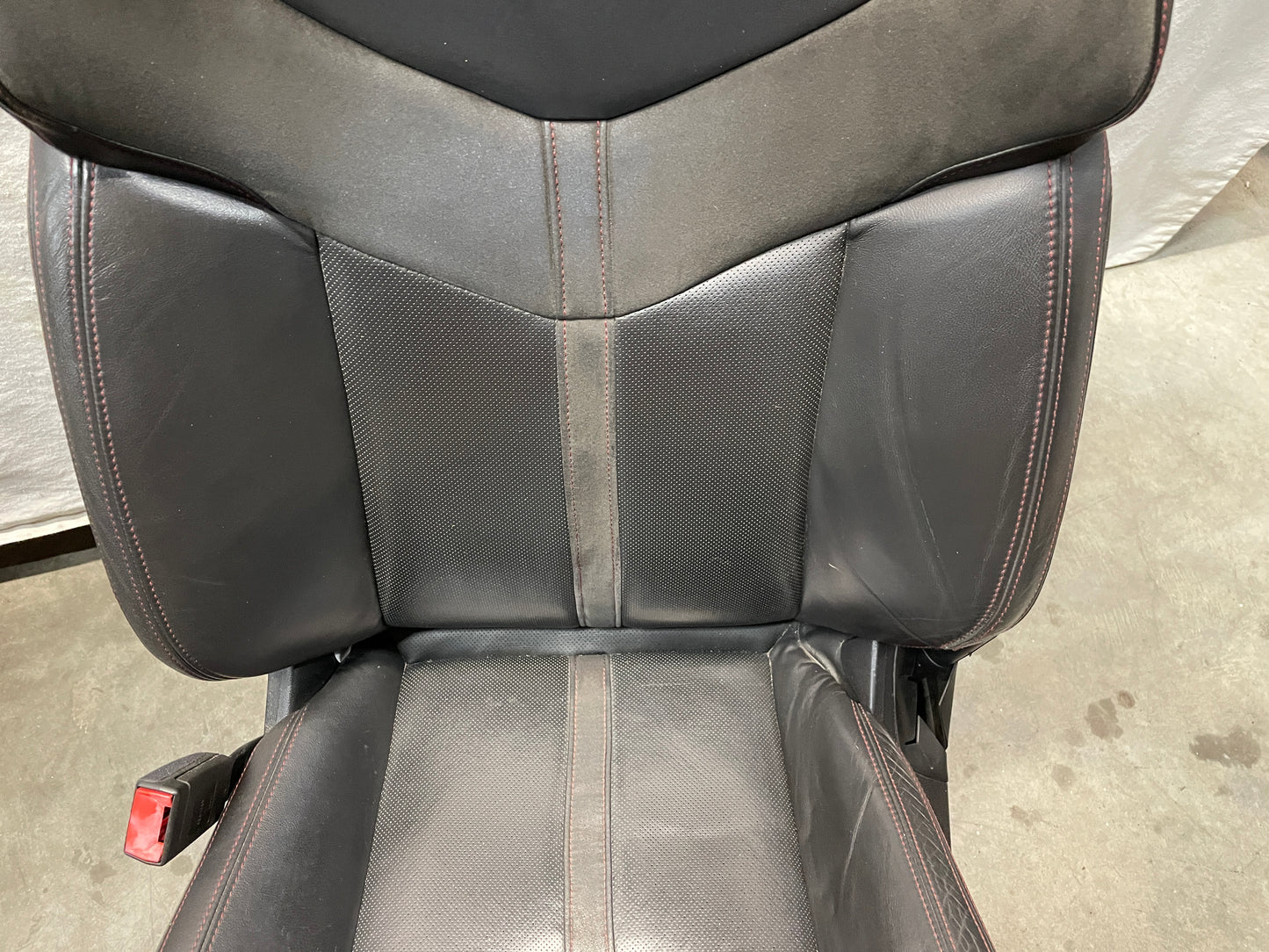 2017 Chevy SS Sedan Front LH Driver Seat Black Leather Alcantara Suede OEM