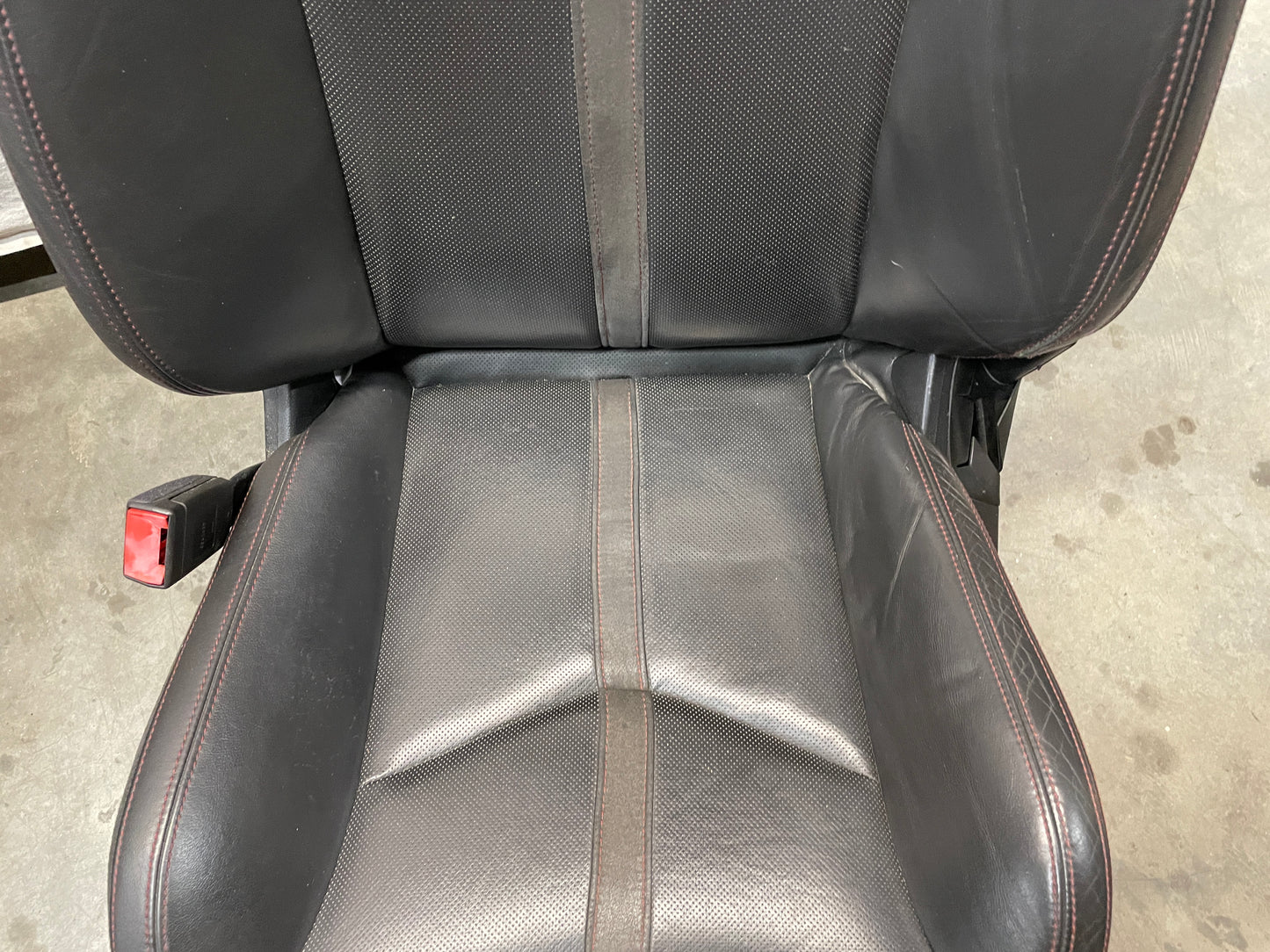 2017 Chevy SS Sedan Front LH Driver Seat Black Leather Alcantara Suede OEM