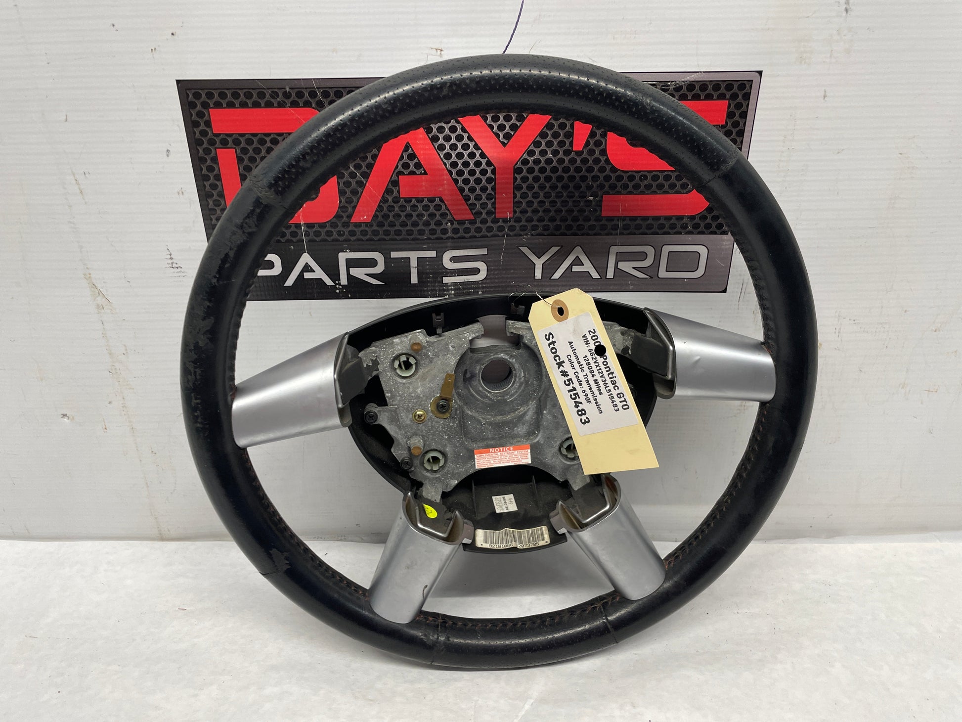 2006 Pontiac GTO Steering Wheel OEM - Day's Parts Yard