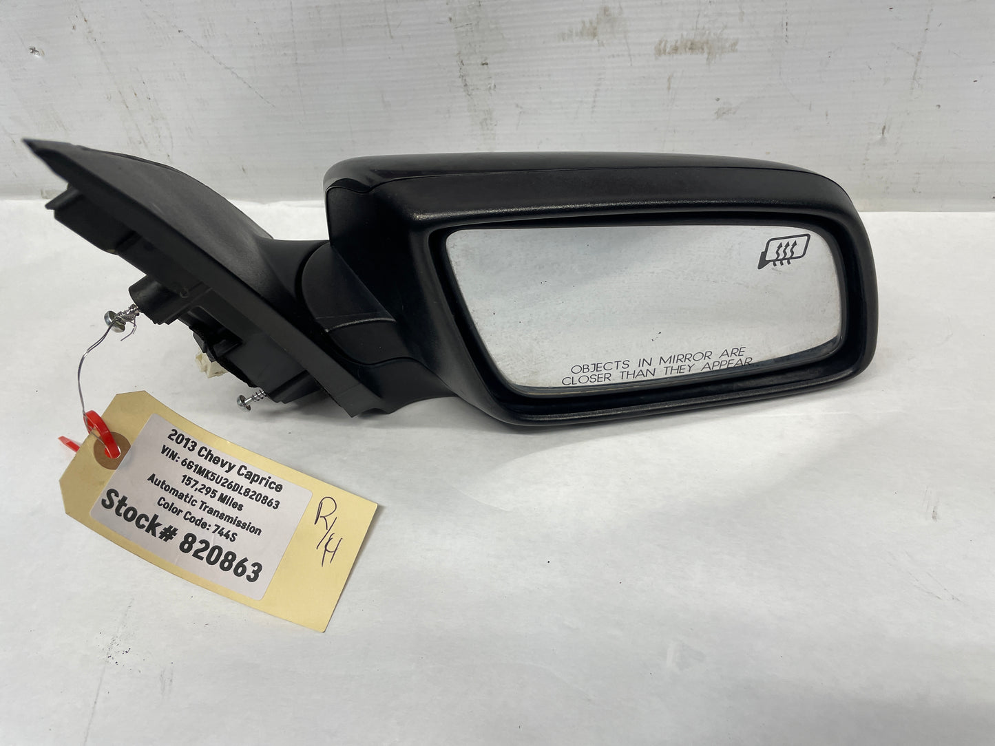 2013 Chevy Caprice RH Passenger Exterior Outside Mirror Black OEM
