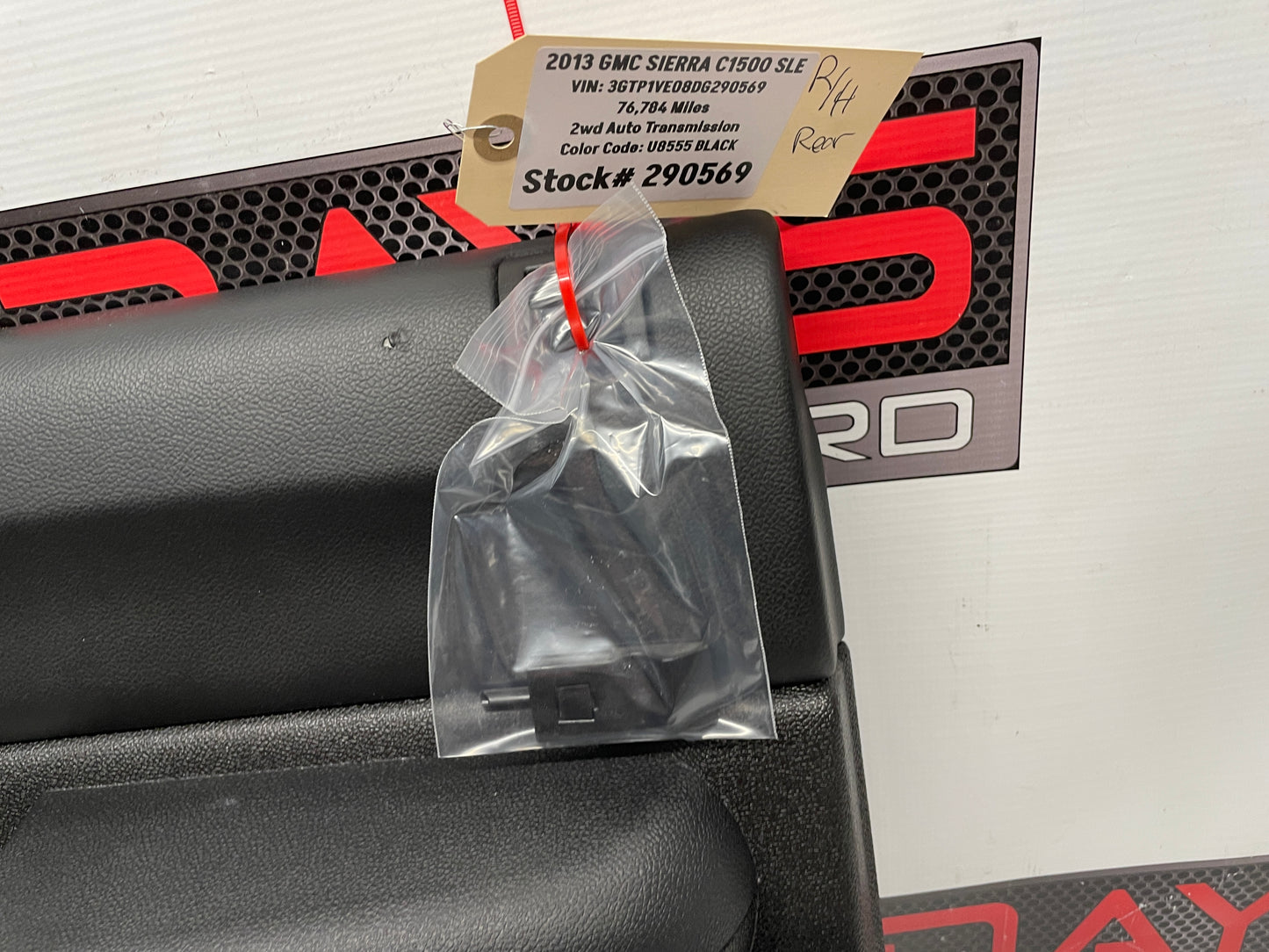 2013 GMC Sierra C1500 SLE RH Passenger Rear Door Panel OEM - Day's Parts Yard