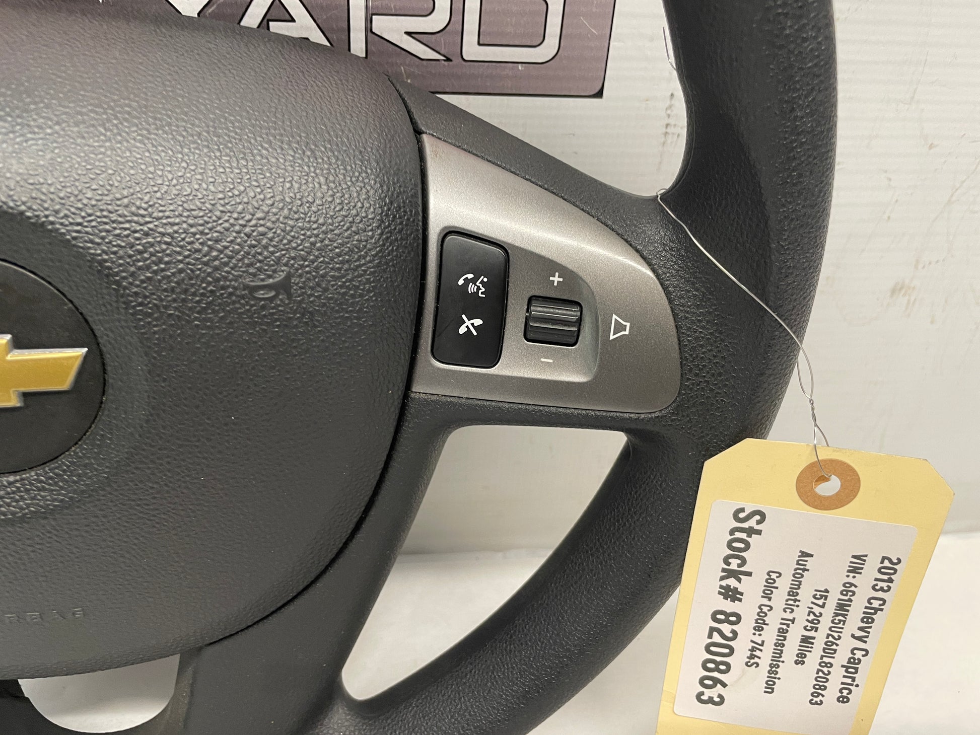 2013 Chevy Caprice Complete Steering Wheel w/ Bag OEM - Day's Parts Yard