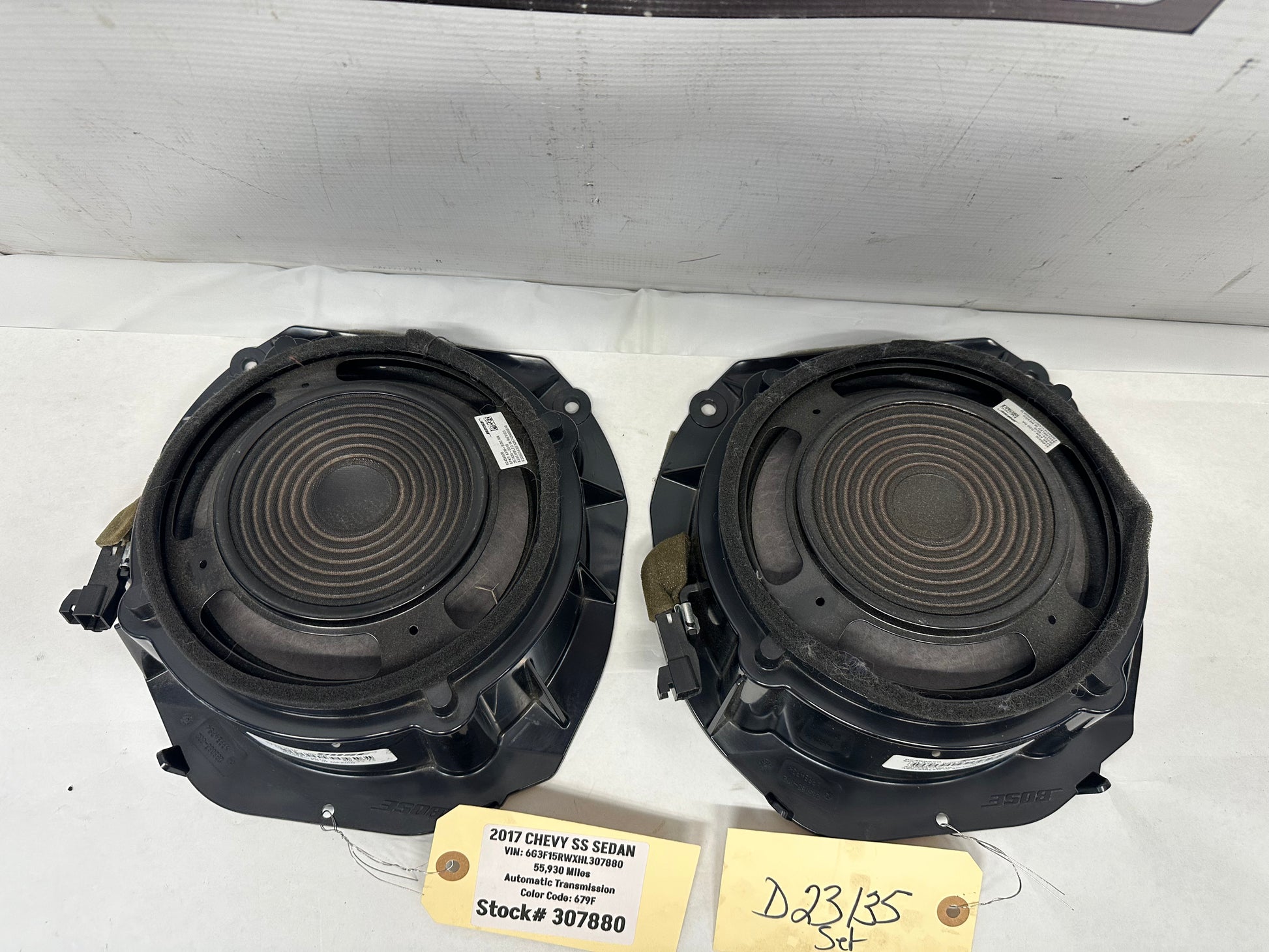 2017 Chevy Camaro SS RH & LH Bose Rear Package Tray Speakers OEM - Day's Parts Yard