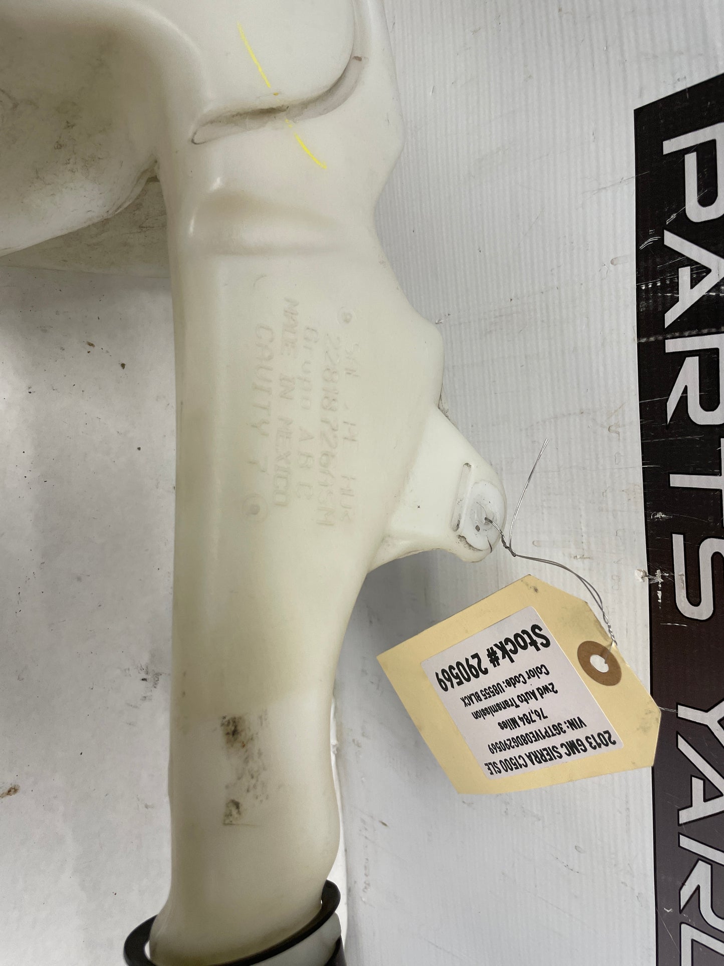 2013 GMC Sierra C1500 SLE Windshield Washer Bottle Reservoir W Motor OEM - Day's Parts Yard