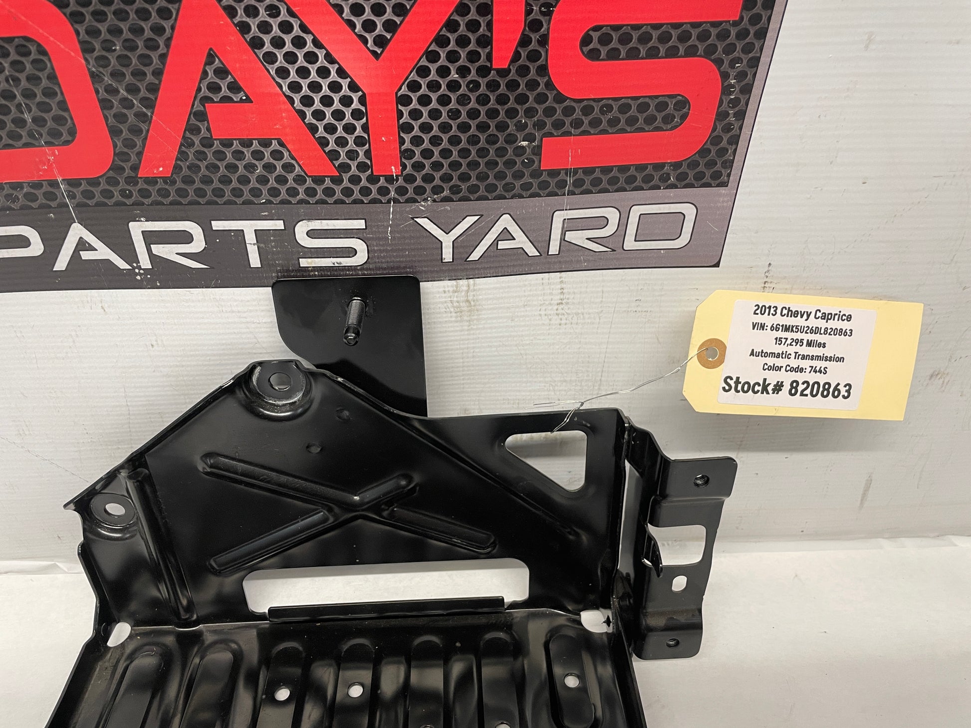 2013 Chevy Caprice RH Passenger Battery Tray Bracket OEM - Day's Parts Yard