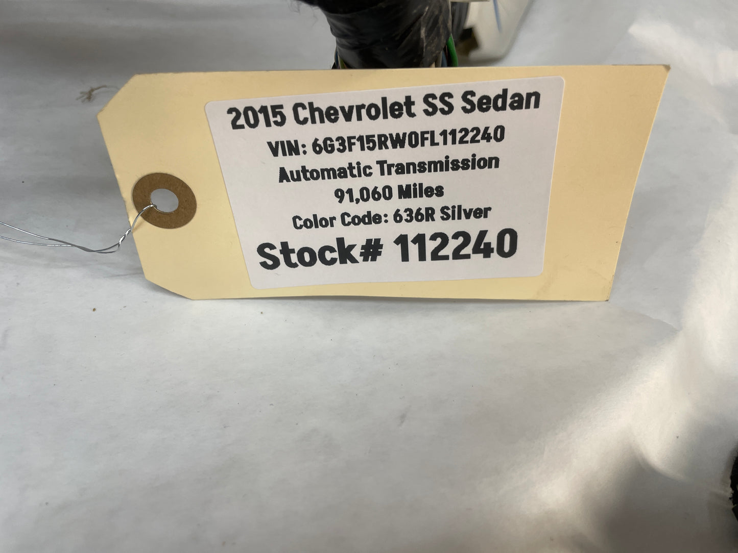 2015 Chevy SS Sedan Body Chassis Wire Wiring Harness Assembly OEM