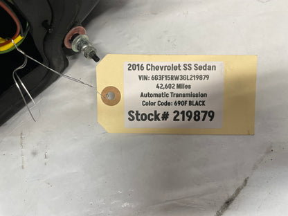 2016 Chevy SS Sedan LH Driver Outer Tail Light Taillight Lamp OEM - Day's Parts Yard