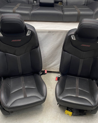 2016 Chevy SS Sedan Seats Front and Rear Black Suede Leather OEM