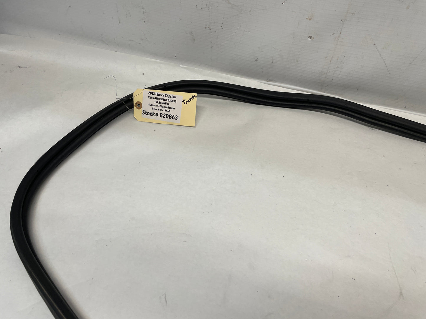 2013 Chevy Caprice Trunk Weather Strip Seal OEM - Day's Parts Yard