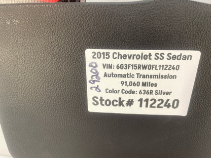 2015 Chevy SS Sedan RH Passenger Interior Kick Plate Panel Trim Sill Molding OEM