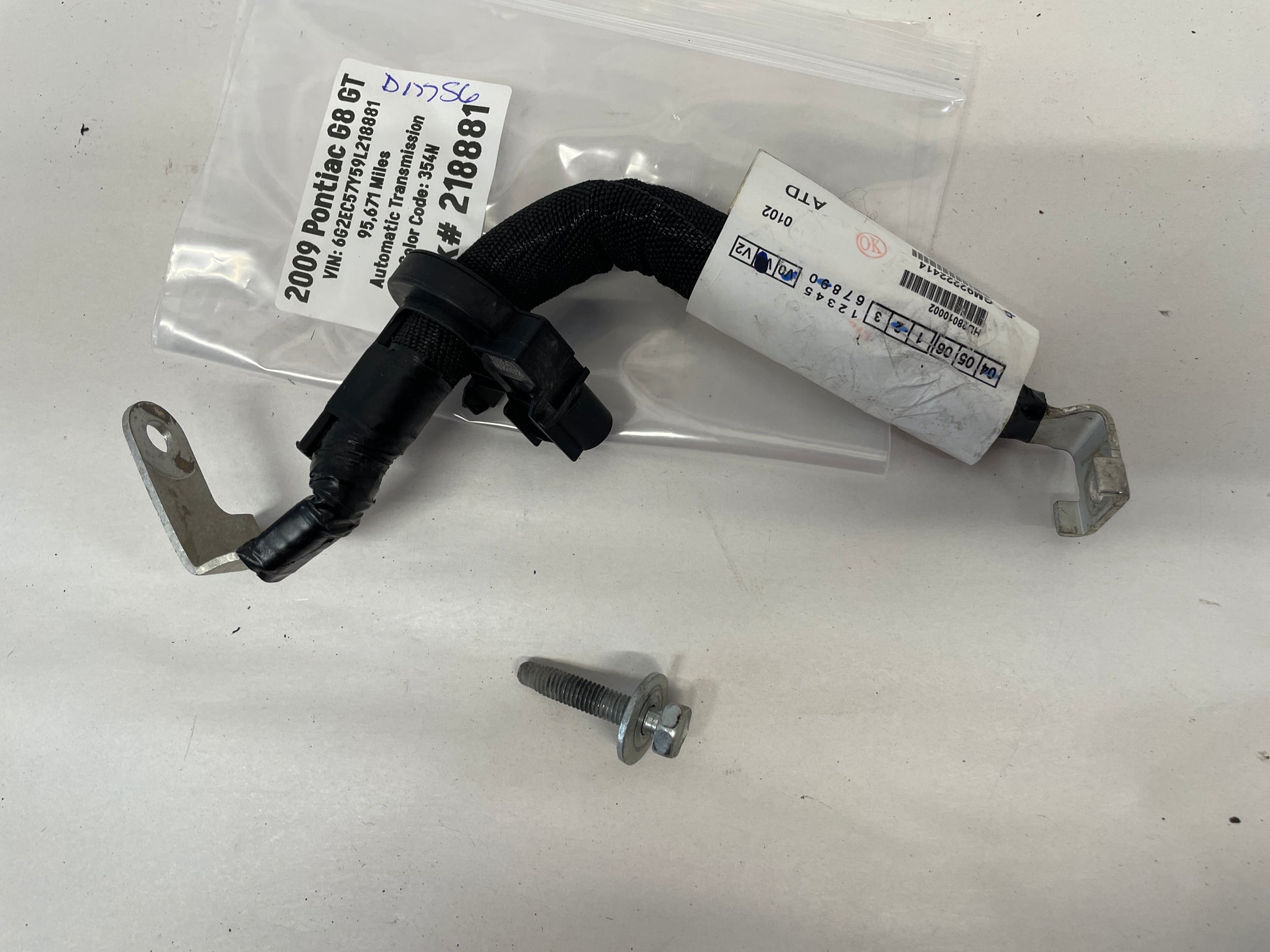 2009 Pontiac G8 GT Negative Battery Terminal Lead OEM - Day's Parts Yard