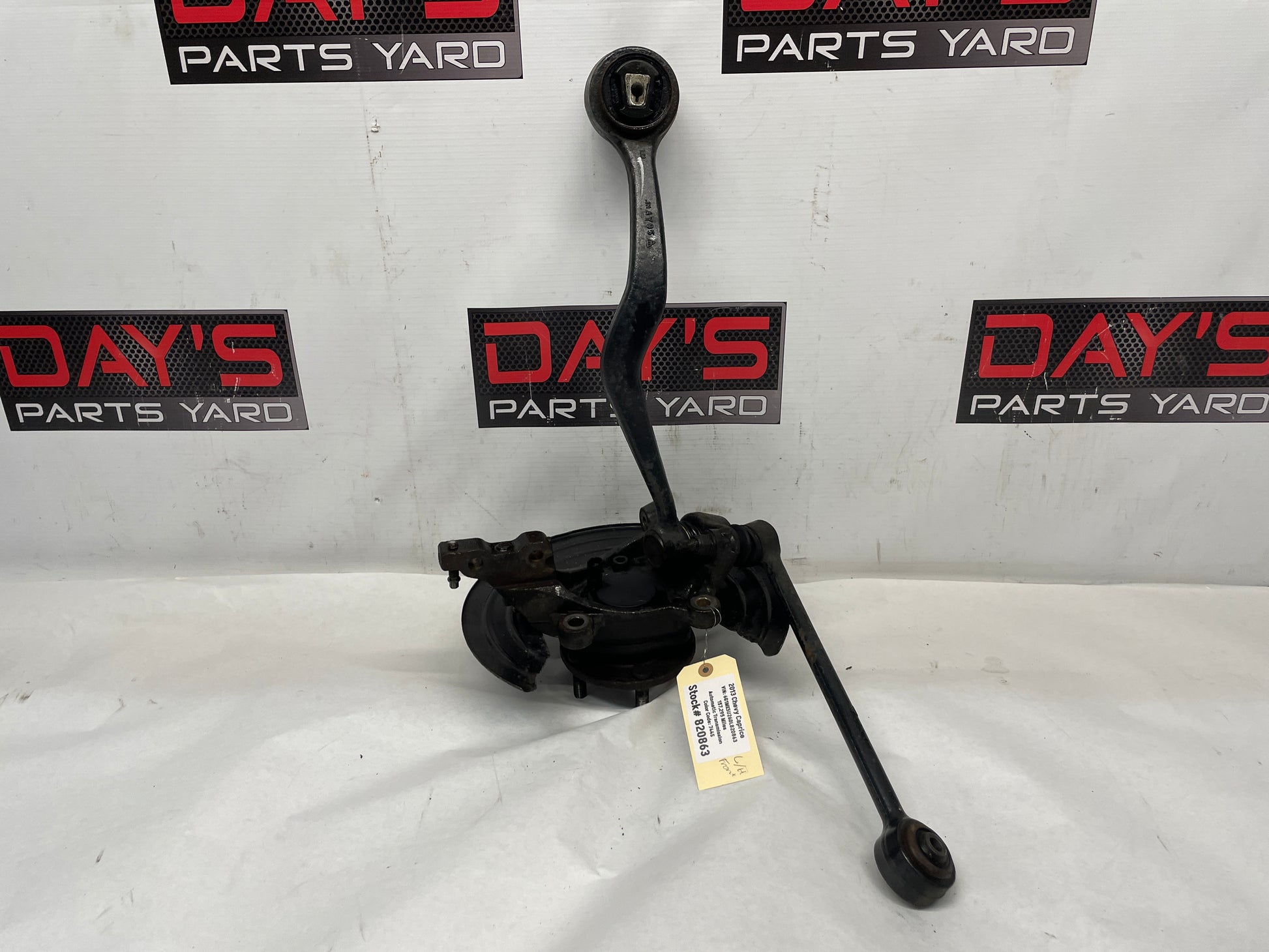 2013 Chevy Caprice LH Driver Front Suspension Spindle Hub Knuckle Control Arms OEM - Day's Parts Yard