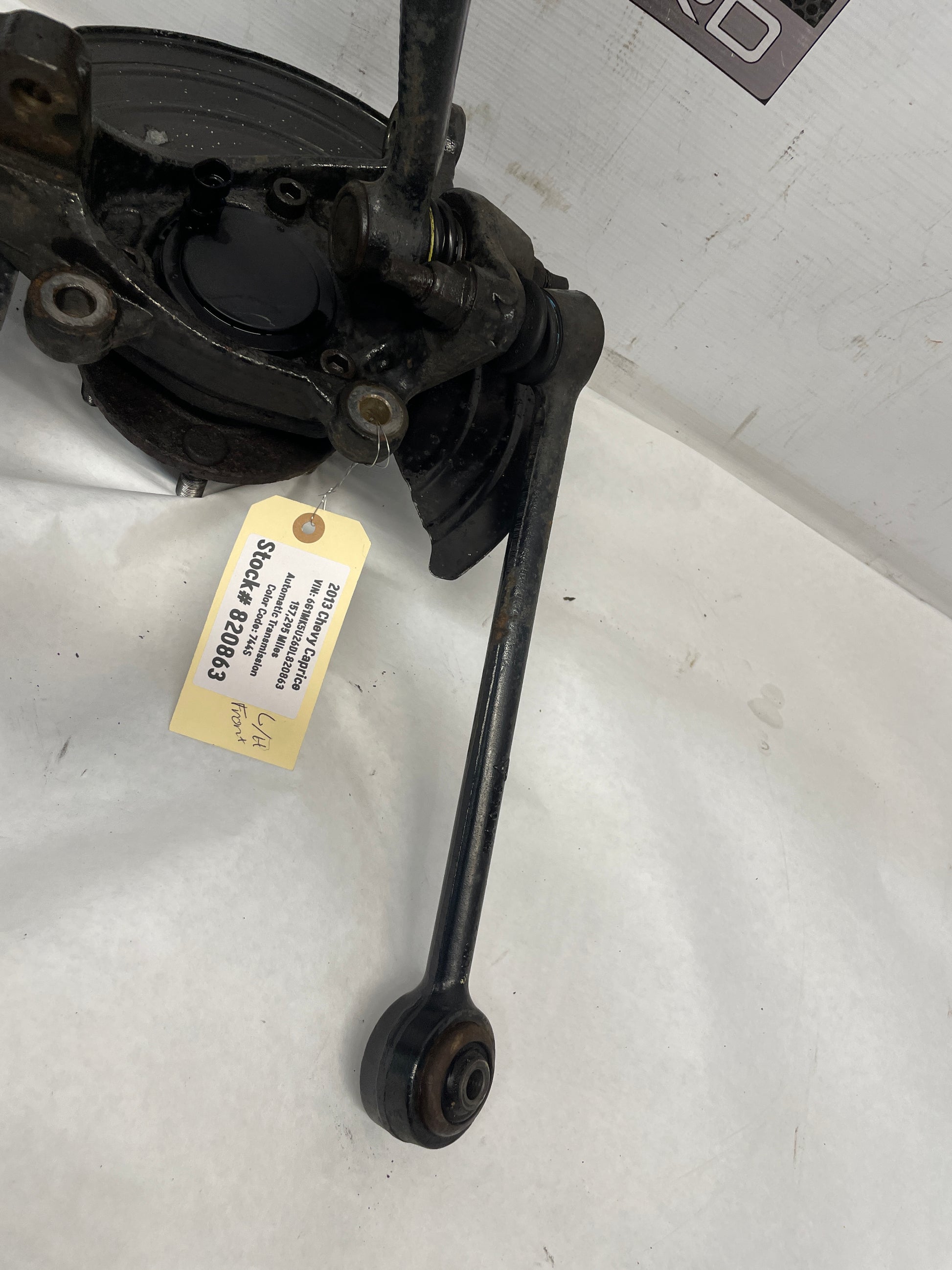 2013 Chevy Caprice LH Driver Front Suspension Spindle Hub Knuckle Control Arms OEM - Day's Parts Yard