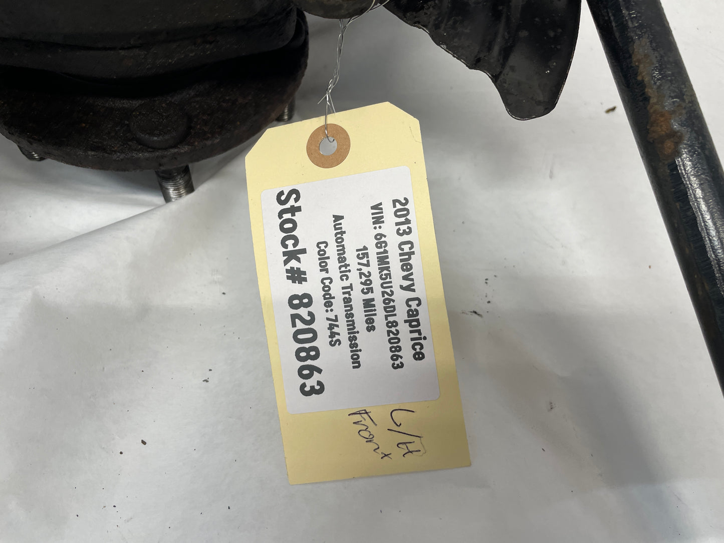 2013 Chevy Caprice LH Driver Front Suspension Spindle Hub Knuckle Control Arms OEM - Day's Parts Yard
