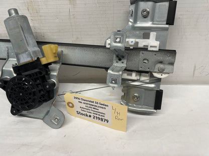 2016 Chevy SS Sedan LH Driver Rear Window Regulator w/ Motor OEM - Day's Parts Yard