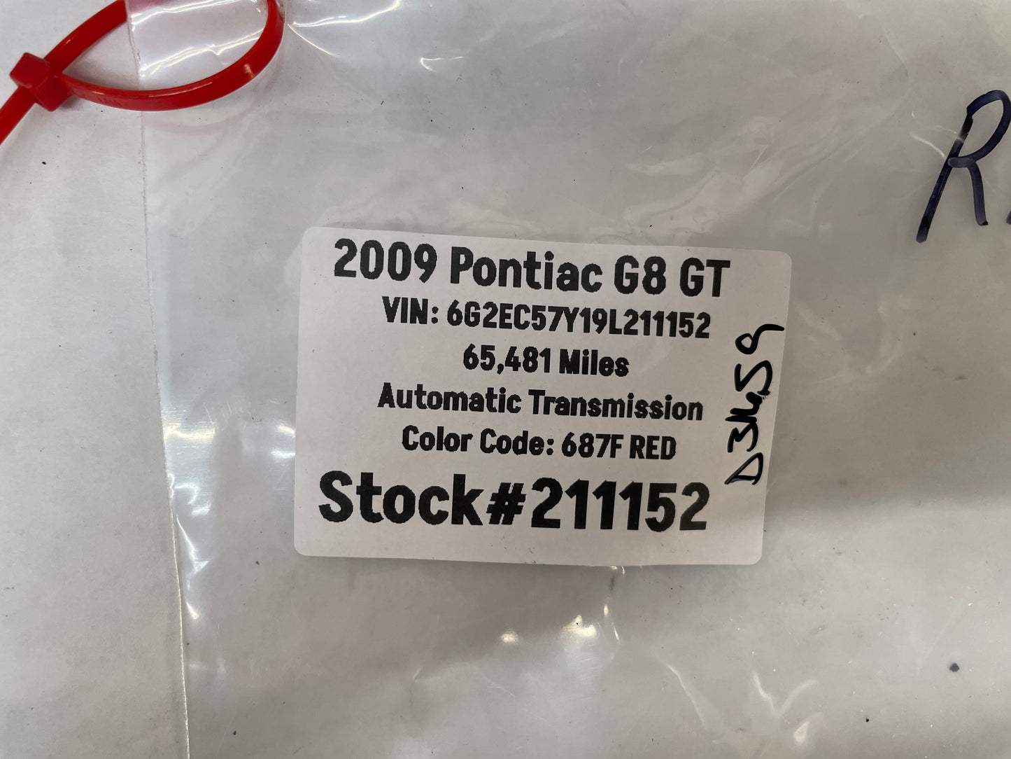 2009 Pontiac G8 GT RH Passenger Fender Marker Repeater Lamp Light OEM - Day's Parts Yard