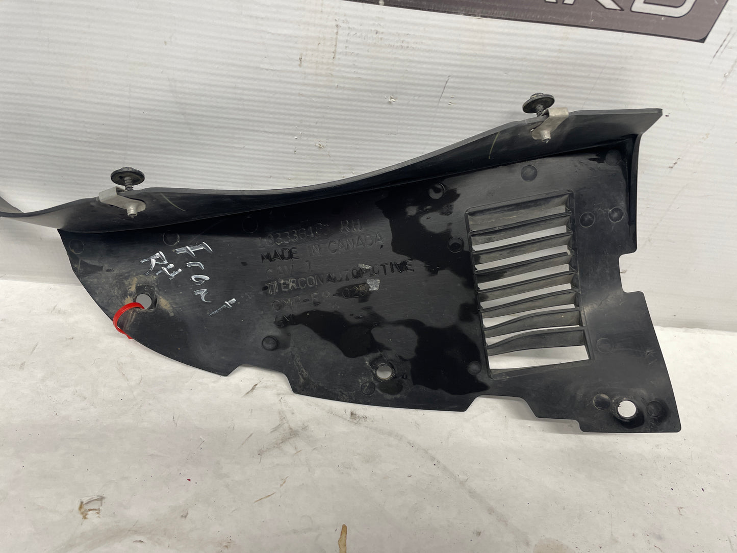 2004 Chevy C5 Corvette RH Passenger Front End Lower Splash Shield Outer Panel OEM - Day's Parts Yard