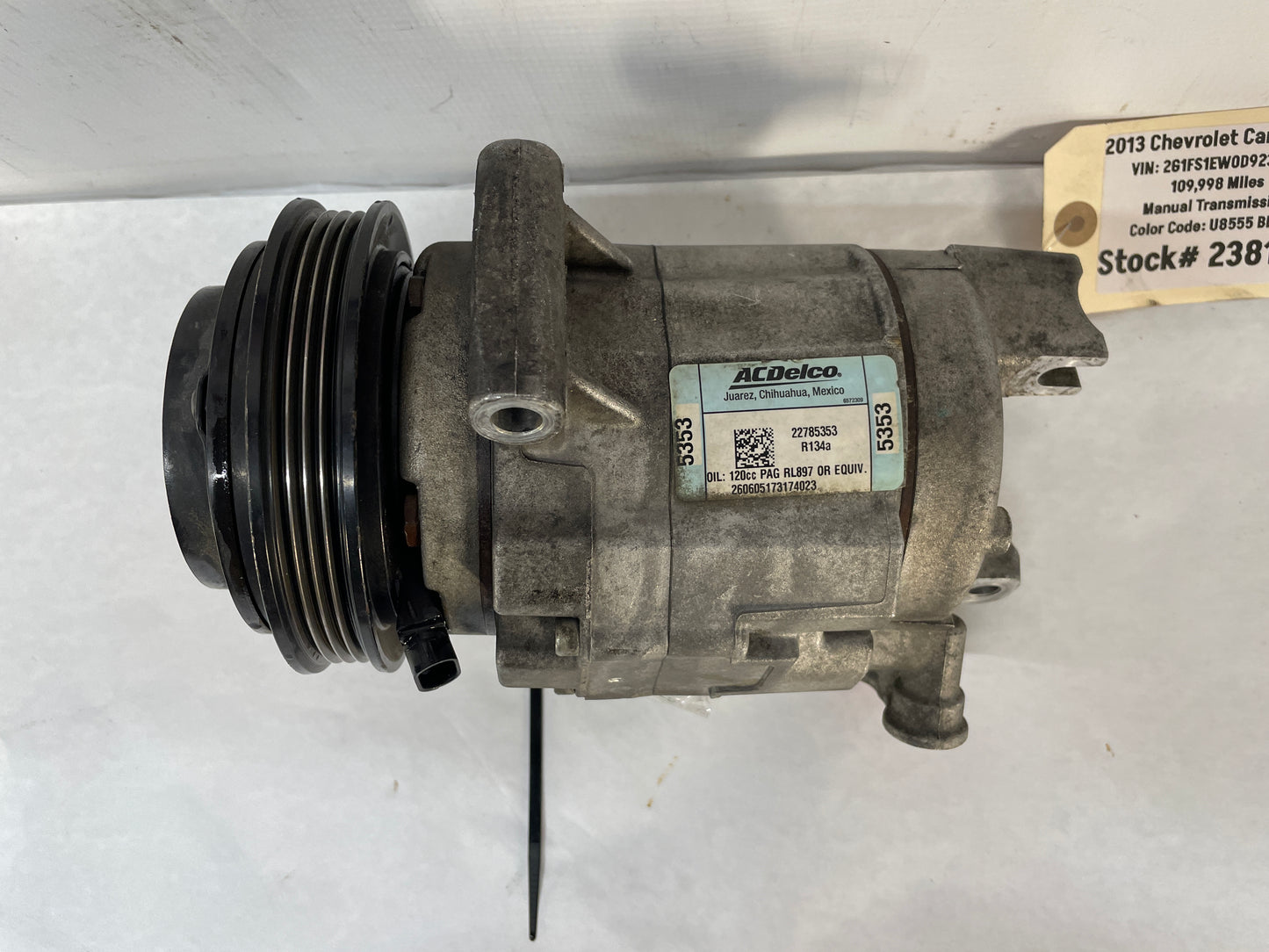 2013 Chevy Camaro SS AC A/C Air Conditioner Compressor w/ Hardware OEM - Day's Parts Yard