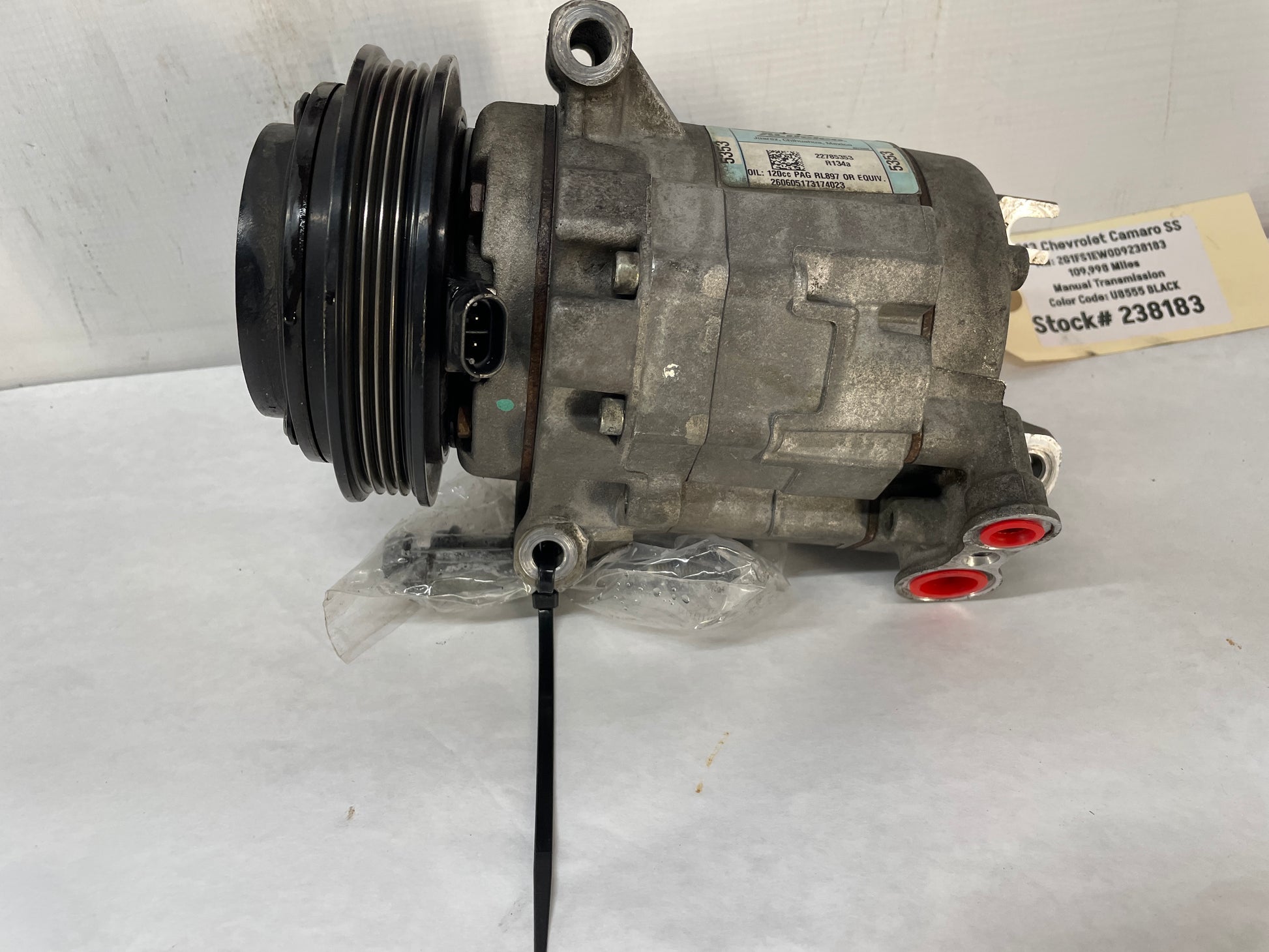 2013 Chevy Camaro SS AC A/C Air Conditioner Compressor w/ Hardware OEM - Day's Parts Yard