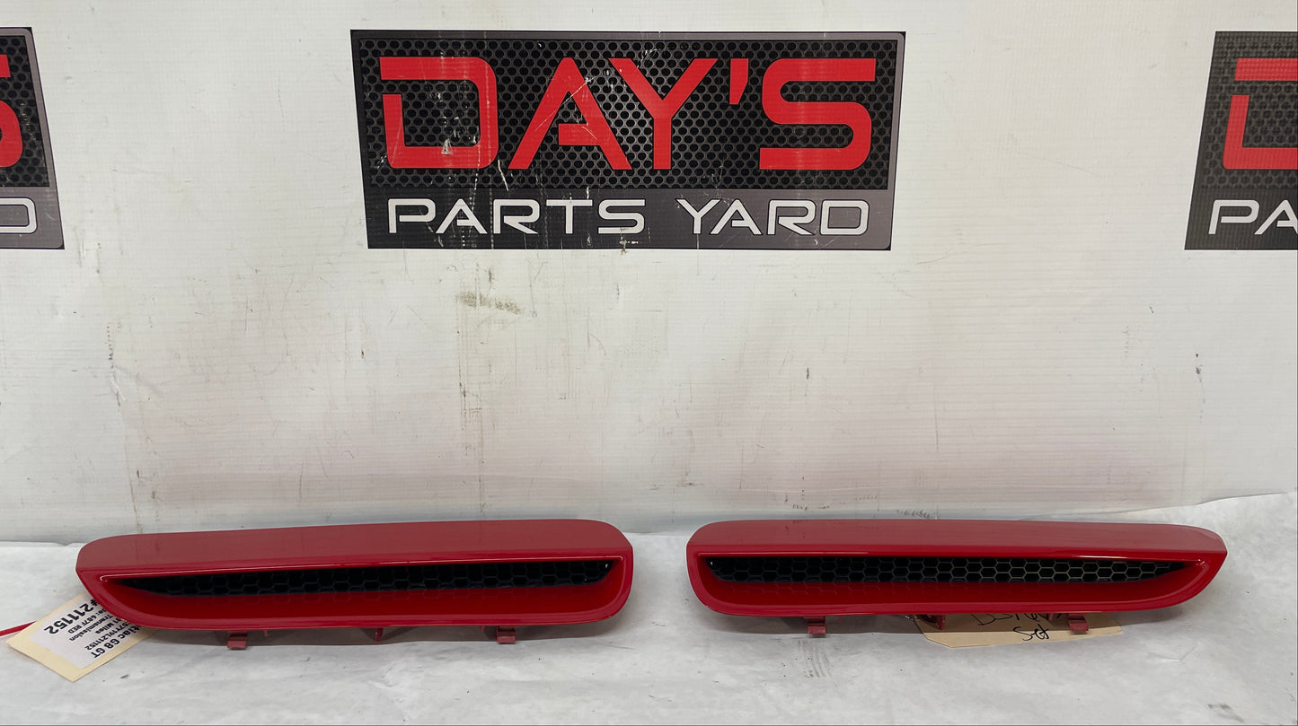 2009 Pontiac G8 GT RH & LH Hood Scoops Vents Red OEM - Day's Parts Yard