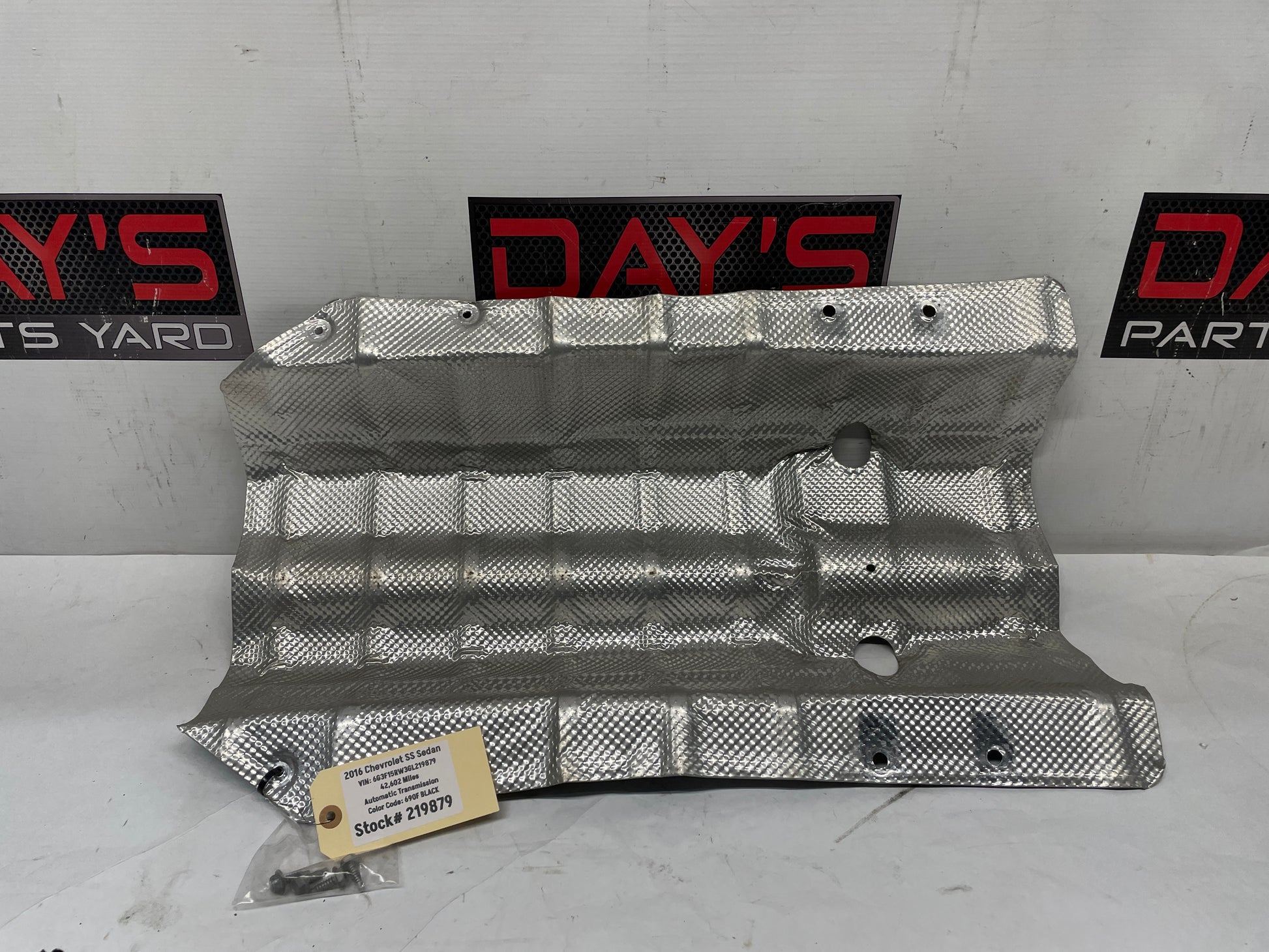 2016 Chevy SS Sedan Transmission Tunnel Exhaust Heat Shield OEM - Day's Parts Yard