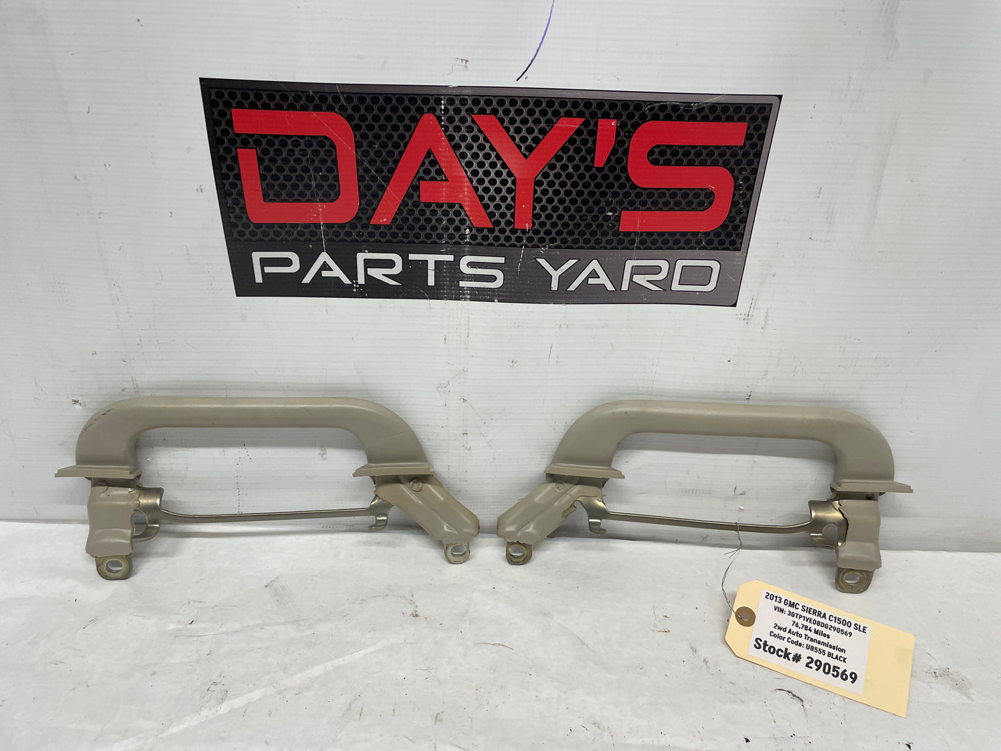 2013 GMC Sierra C1500 SLE RH & LH Rear Roof Grab Handles OEM - Day's Parts Yard