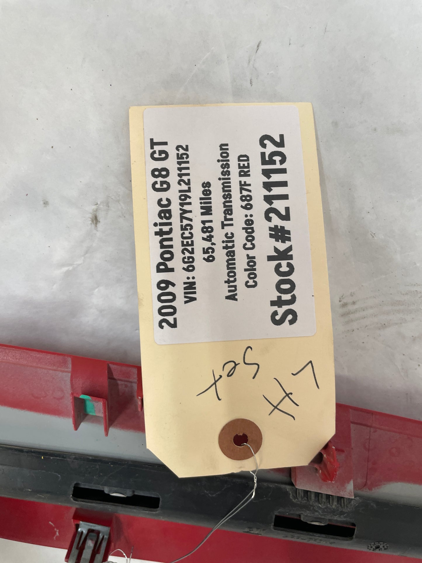 2009 Pontiac G8 GT RH & LH Hood Scoops Vents Red OEM - Day's Parts Yard