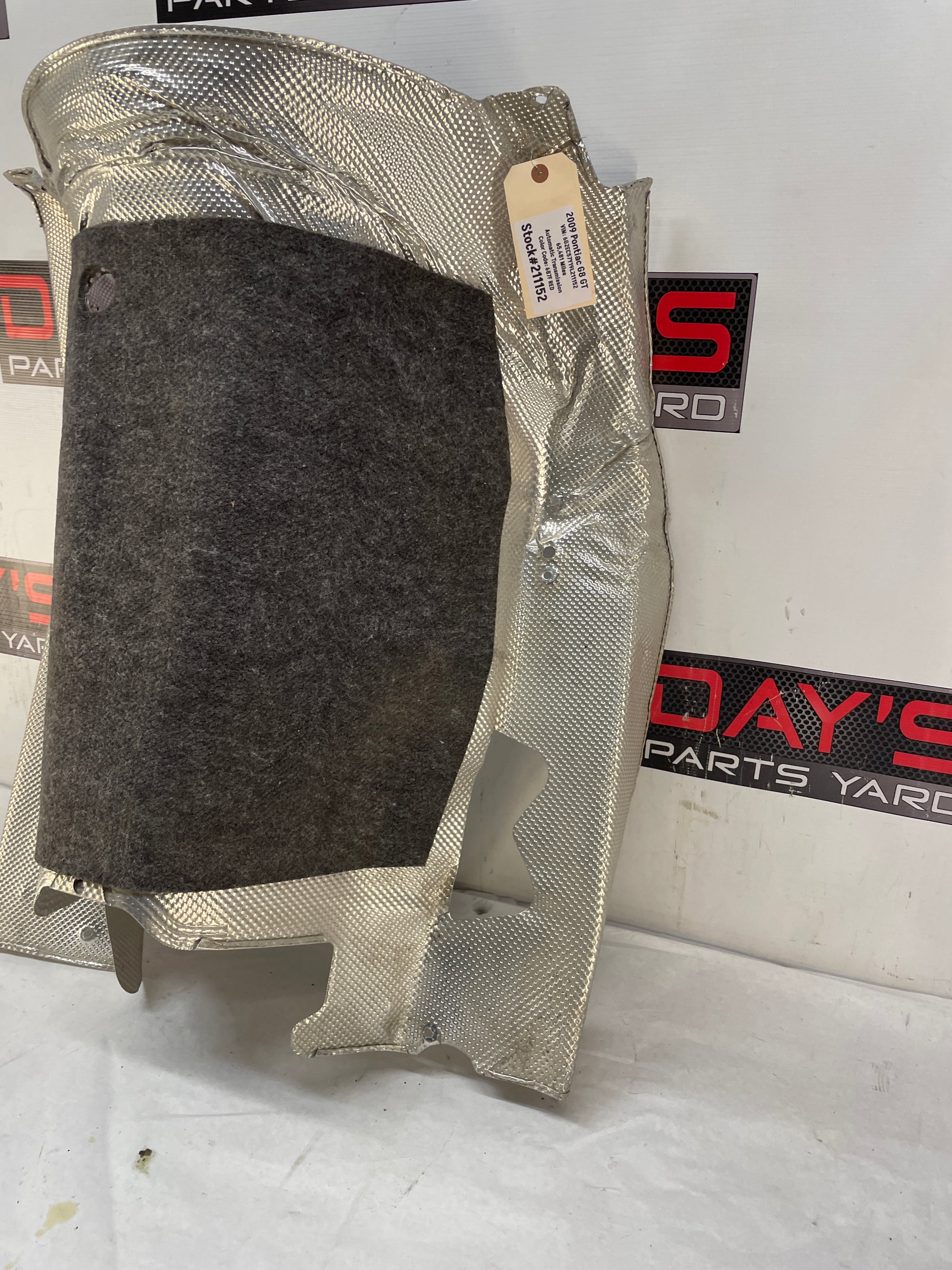 2009 Pontiac G8 GT Transmission Tunnel Exhaust Heat Shield OEM - Day's Parts Yard