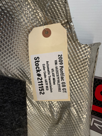 2009 Pontiac G8 GT Transmission Tunnel Exhaust Heat Shield OEM - Day's Parts Yard