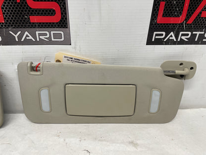 2013 GMC Sierra C1500 SLE RH & LH Sunvisor Sun Visor w/ Clips OEM - Day's Parts Yard
