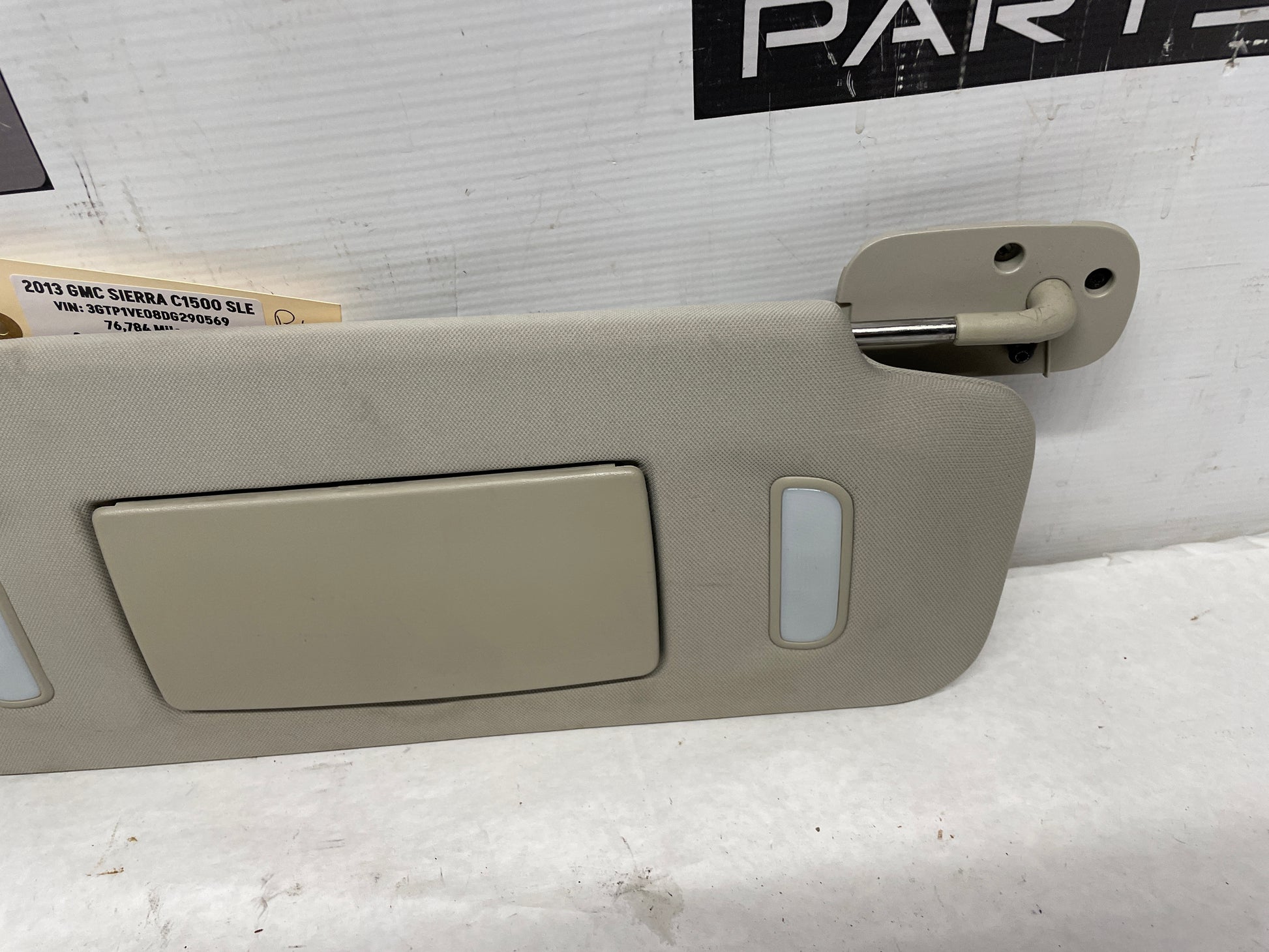 2013 GMC Sierra C1500 SLE RH & LH Sunvisor Sun Visor w/ Clips OEM - Day's Parts Yard