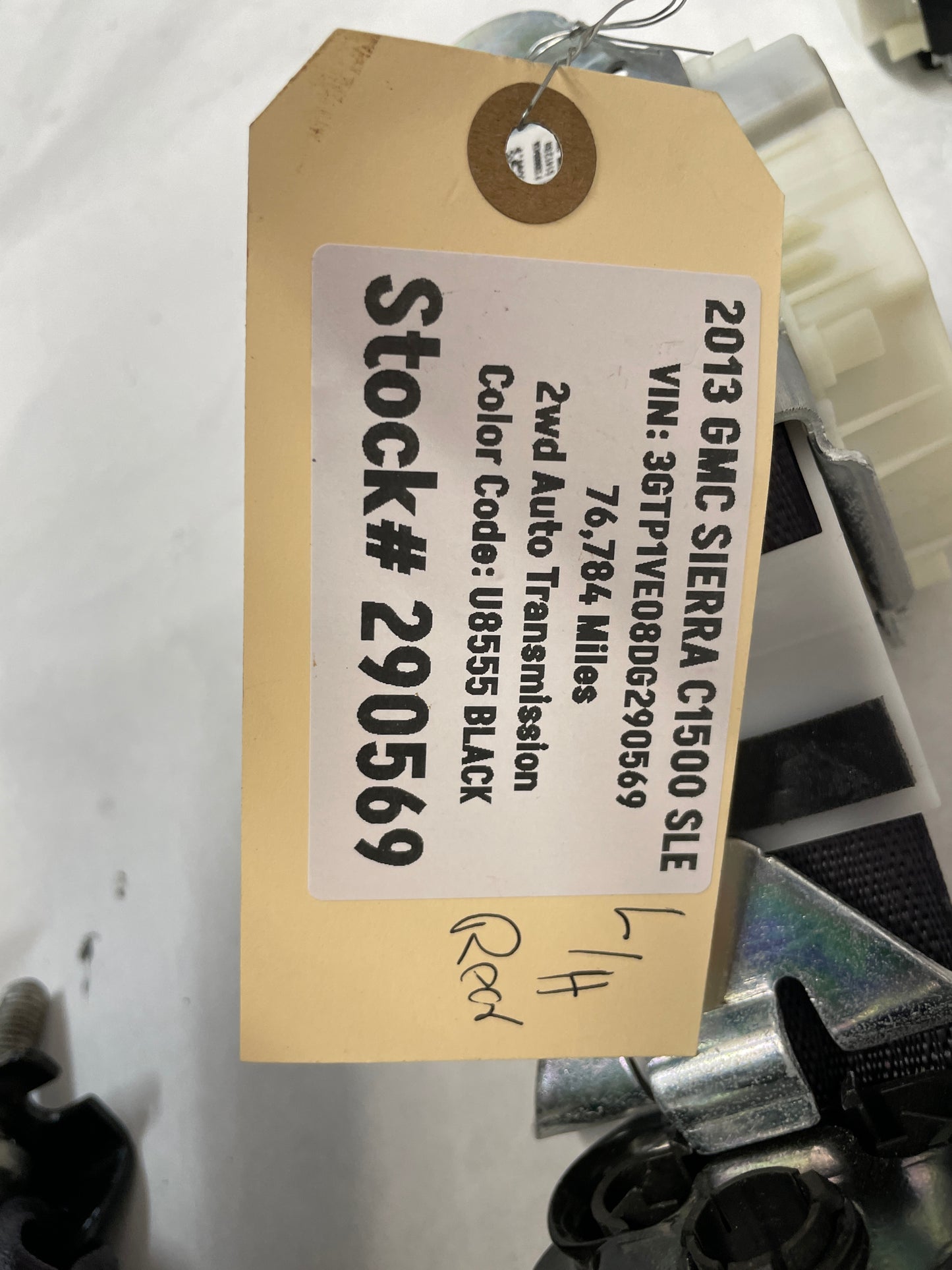 2013 GMC Sierra C1500 SLE Rear Seat Belts Seatbelts Retractors and Buckles OEM - Day's Parts Yard