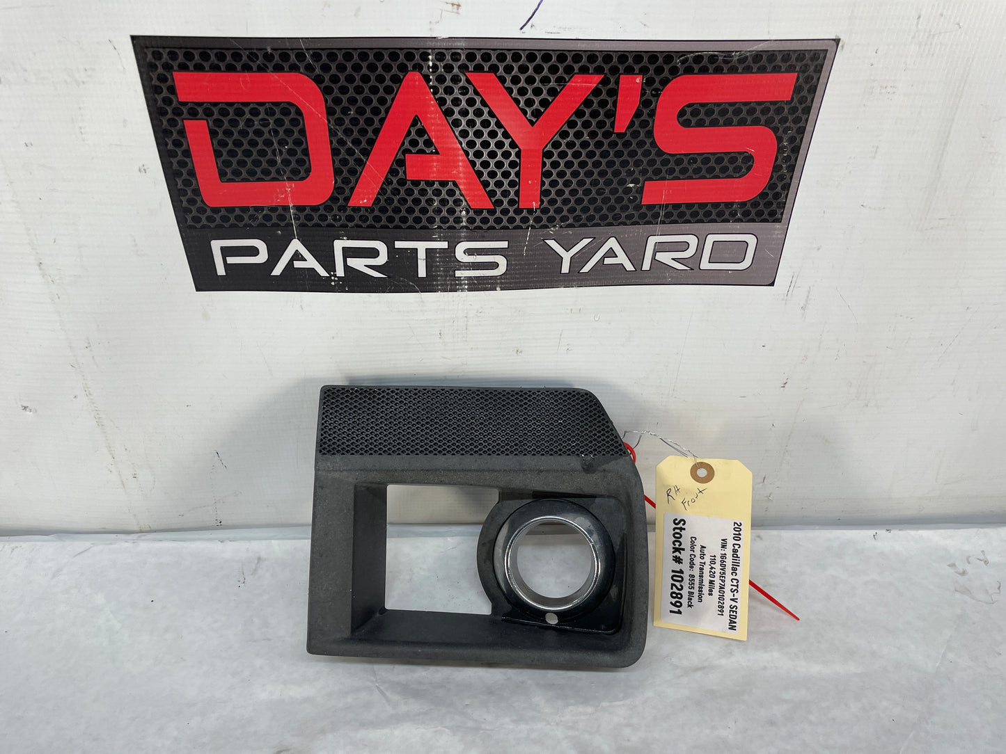 2010 Cadillac CTS-V Sedan RH Passenger Fog Light Lamp Bezel OEM