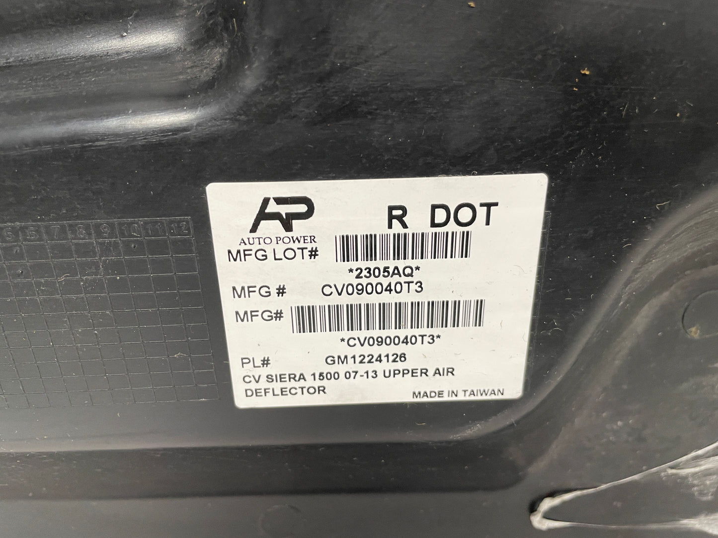 2013 GMC Sierra C1500 SLE Radiator Support Cover OEM - Day's Parts Yard