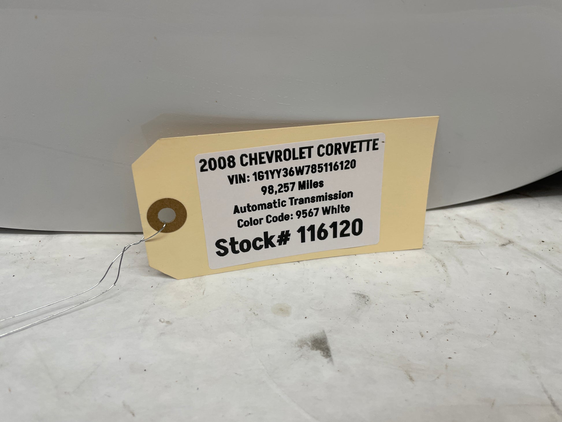 2008 Chevy Corvette  White OEM - Day's Parts Yard