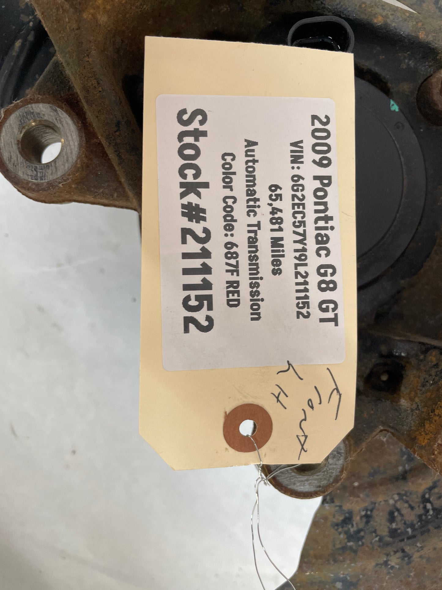 2009 Pontiac G8 GT LH Driver Front Suspension Spindle Knuckle Hub Assembly OEM - Day's Parts Yard