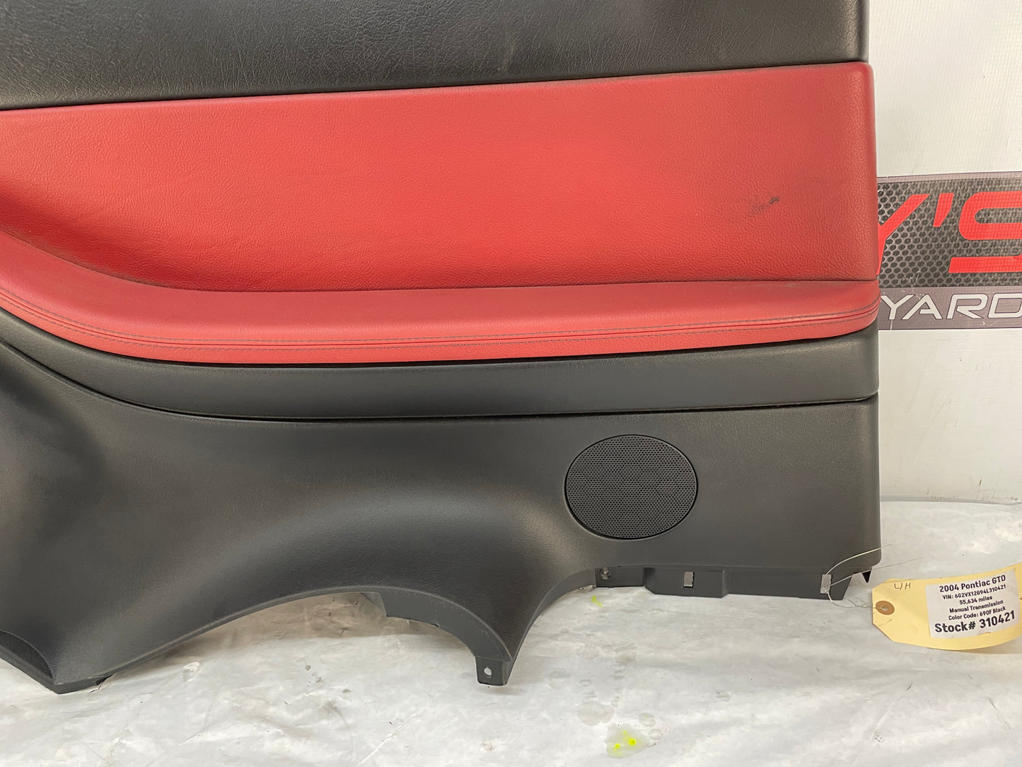 2004 Pontiac GTO Red LH Driver Rear Interior Door Panels OEM