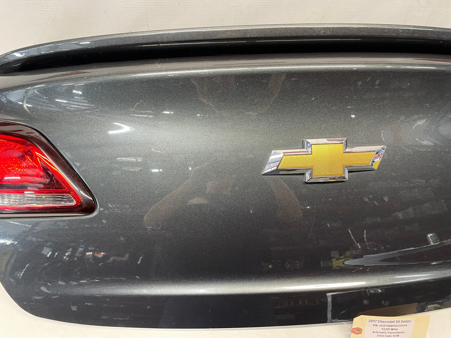 2017 Chevy SS Sedan Trunk Deck Lid w/ Spoiler OEM