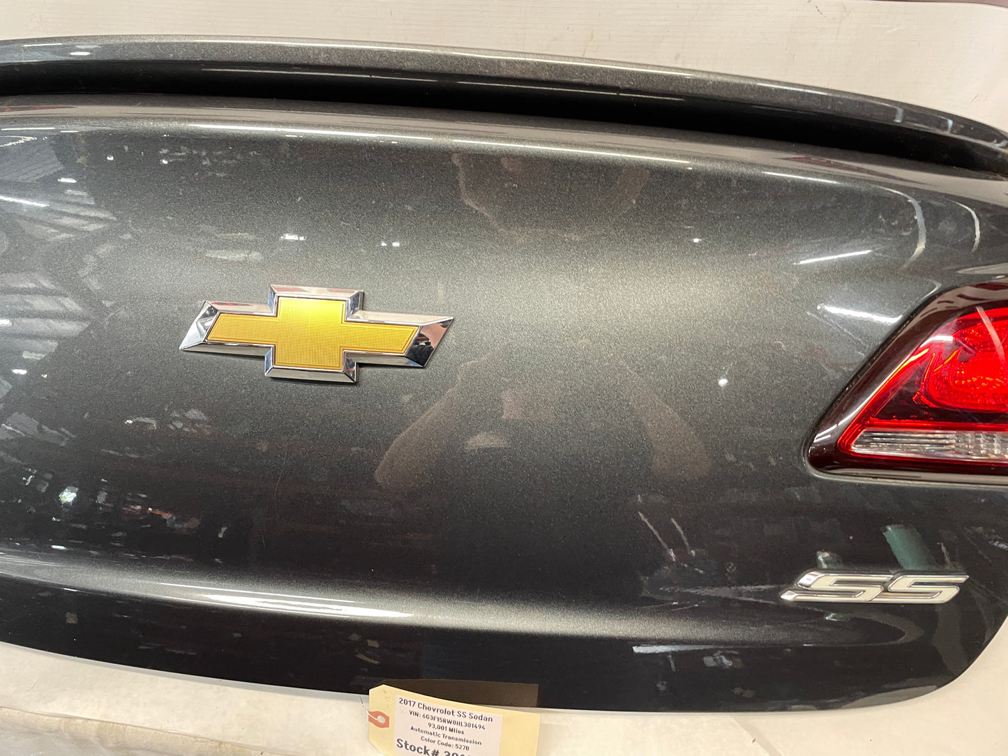 2017 Chevy SS Sedan Trunk Deck Lid w/ Spoiler OEM