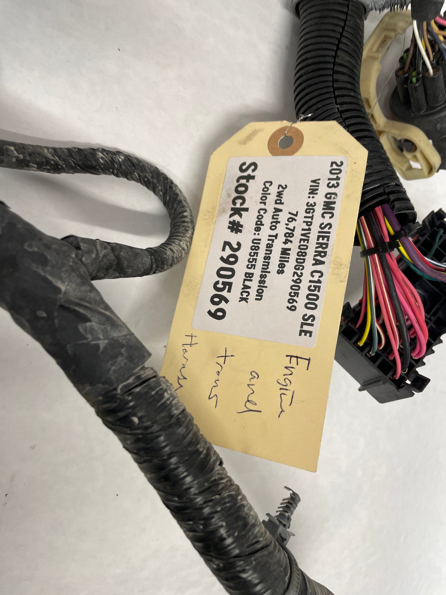2013 GMC Sierra C1500 SLE Engine Transmission  Wire Wiring Harness OEM - Day's Parts Yard