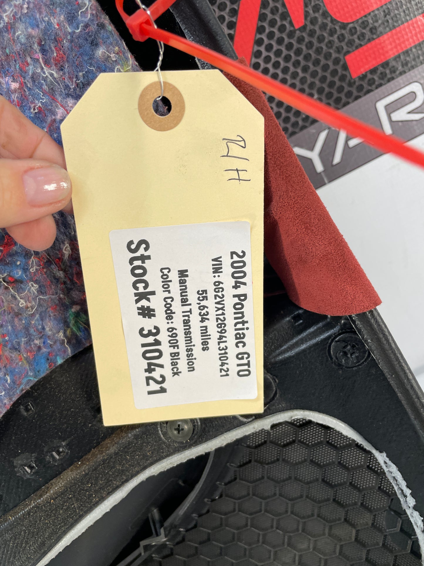 2004 Pontiac GTO RH Passenger Front Interior Door Panel Red OEM