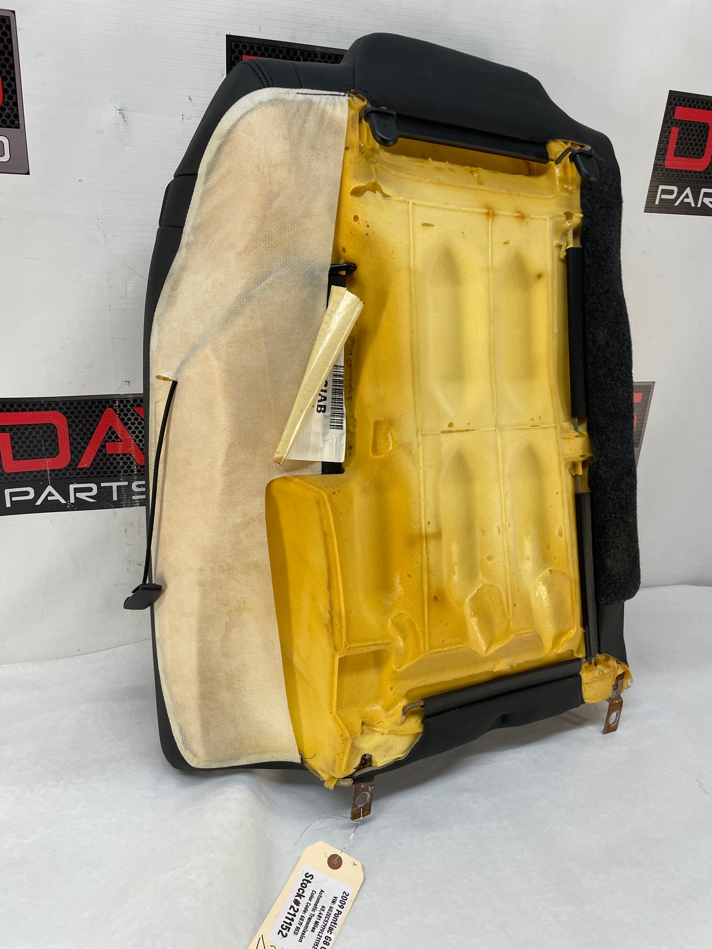 2009 Pontiac G8 GT LH Driver Rear Upper Seat Section OEM - Day's Parts Yard