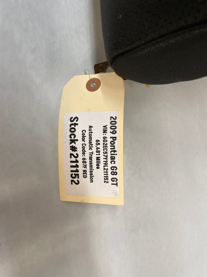 2009 Pontiac G8 GT RH Passenger Rear Upper Seat Section OEM - Day's Parts Yard