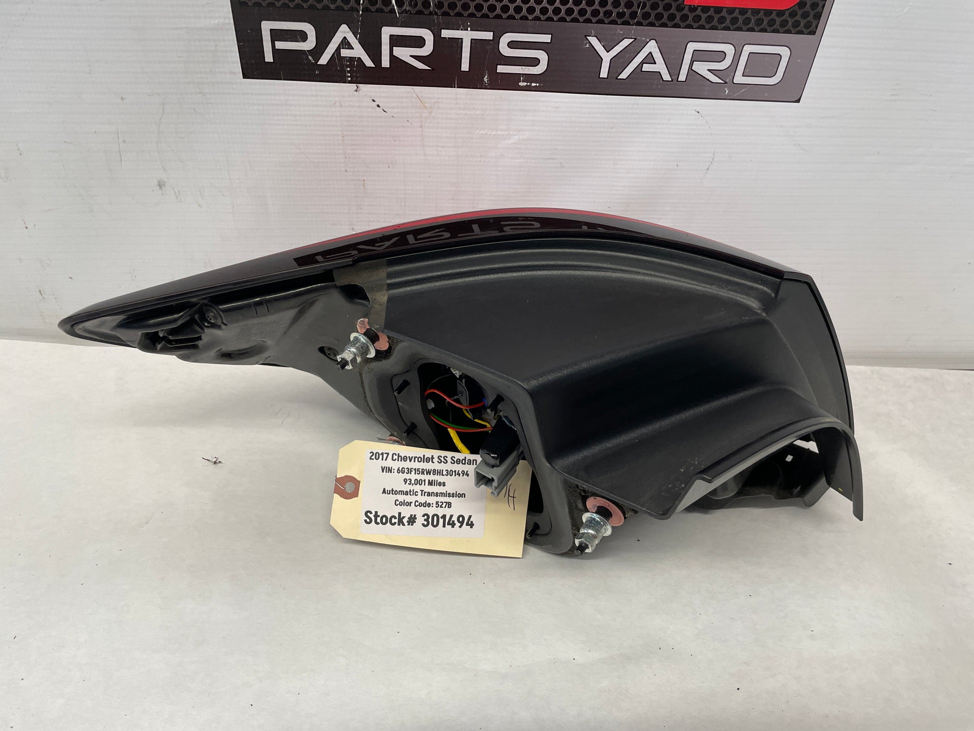 2017 Chevy SS Sedan RH Passenger Outer Tail Light Taillight Lamp OEM - Day's Parts Yard
