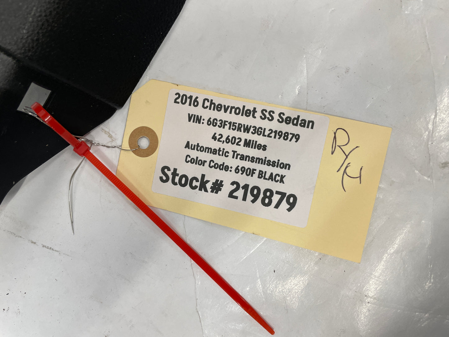 2016 Chevy SS Sedan RH Passenger Interior B Pillar Center Carpet Retainer Trim Panel OEM - Day's Parts Yard