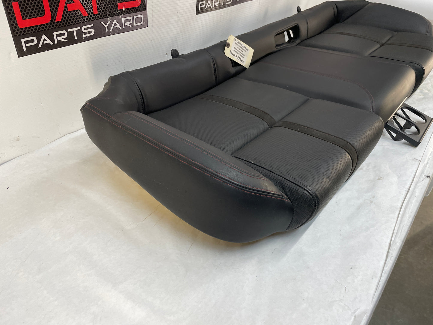 2014 Chevy SS Sedan Rear Seat Bottom Cushion Black Leather Alcantara Suede OEM