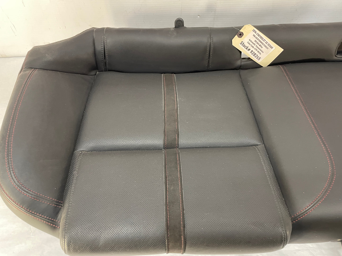 2014 Chevy SS Sedan Rear Seat Bottom Cushion Black Leather Alcantara Suede OEM
