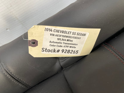 2014 Chevy SS Sedan Rear Seat Bottom Cushion Black Leather Alcantara Suede OEM