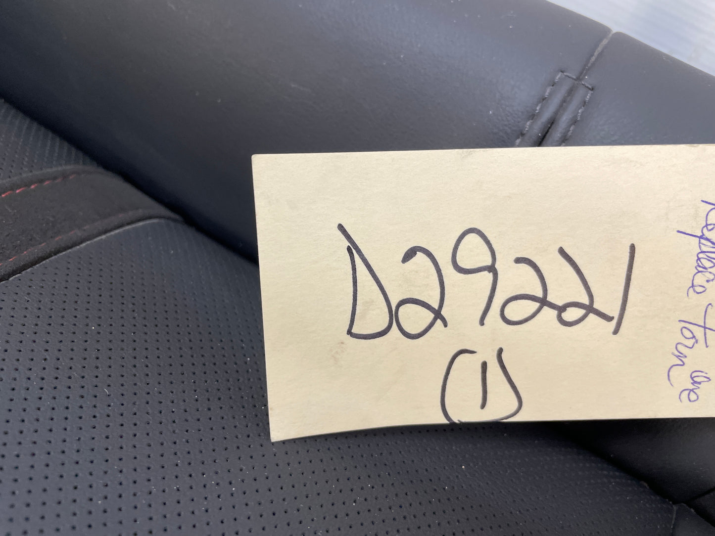 2014 Chevy SS Sedan Rear Seat Bottom Cushion Black Leather Alcantara Suede OEM