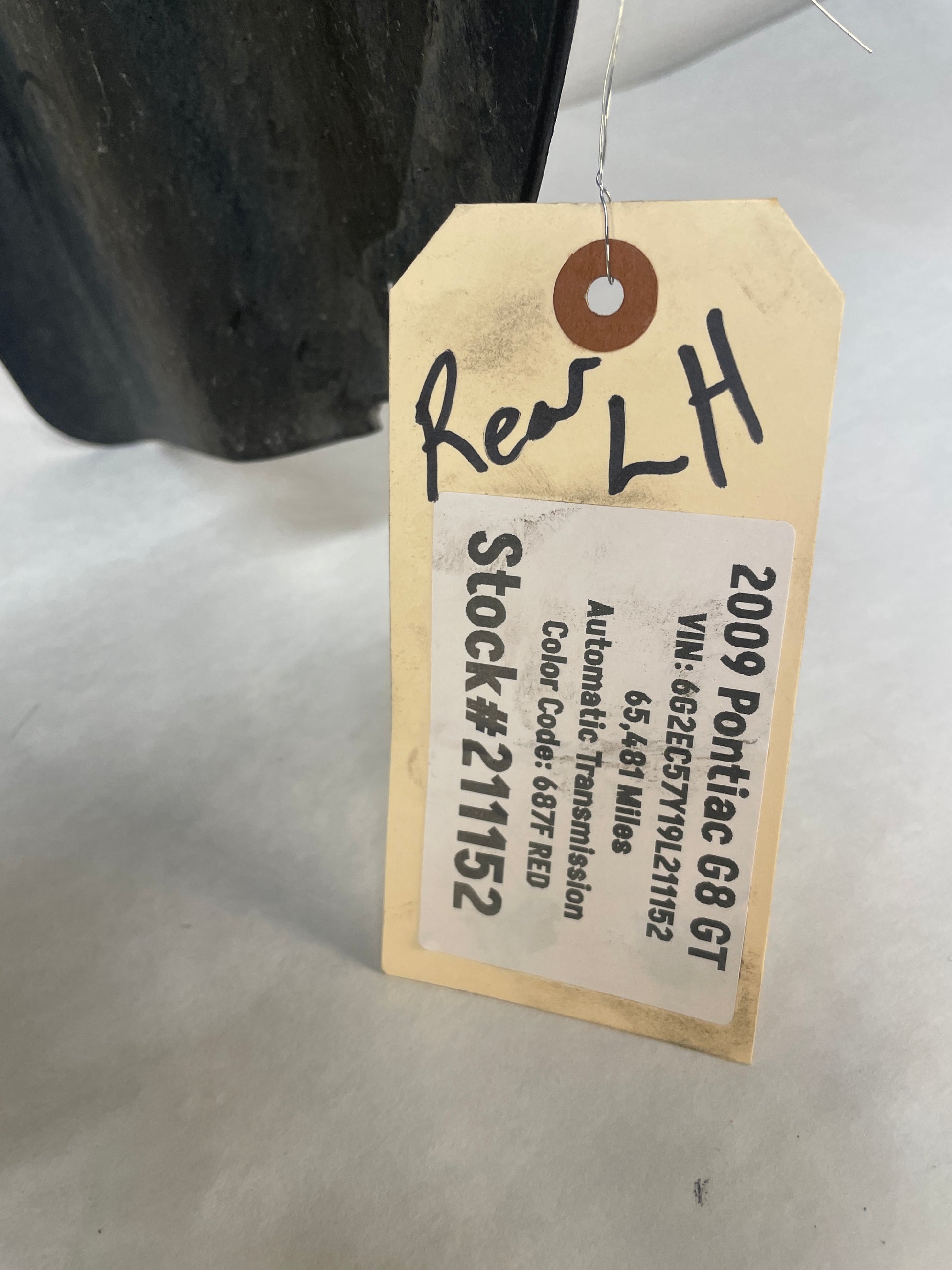 2009 Pontiac G8 GT LH Driver Rear Fender Wheel Well Liner House OEM - Day's Parts Yard